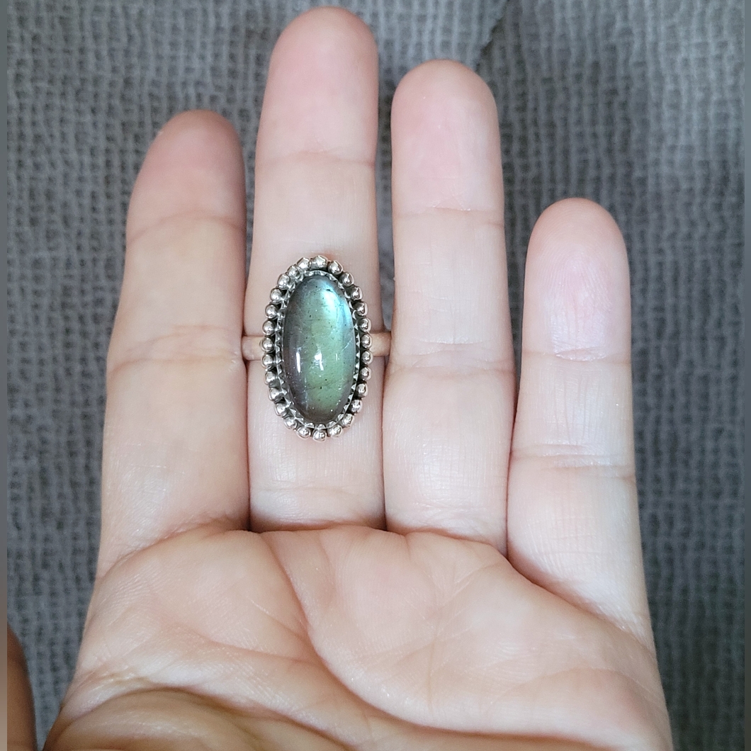 Shivam Labradorite Statement Ring 65$